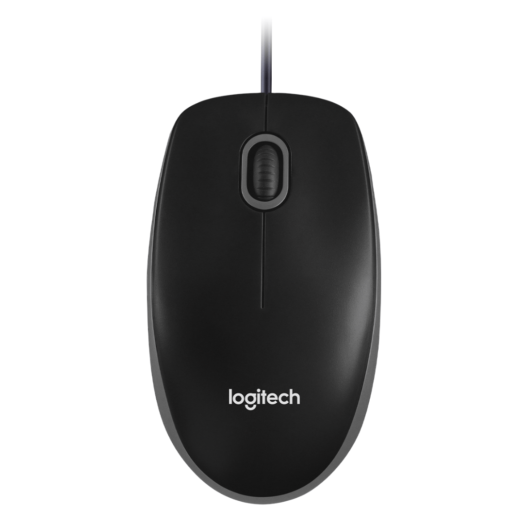 Logitech Business B100 Optical Wired Mouse - Black
