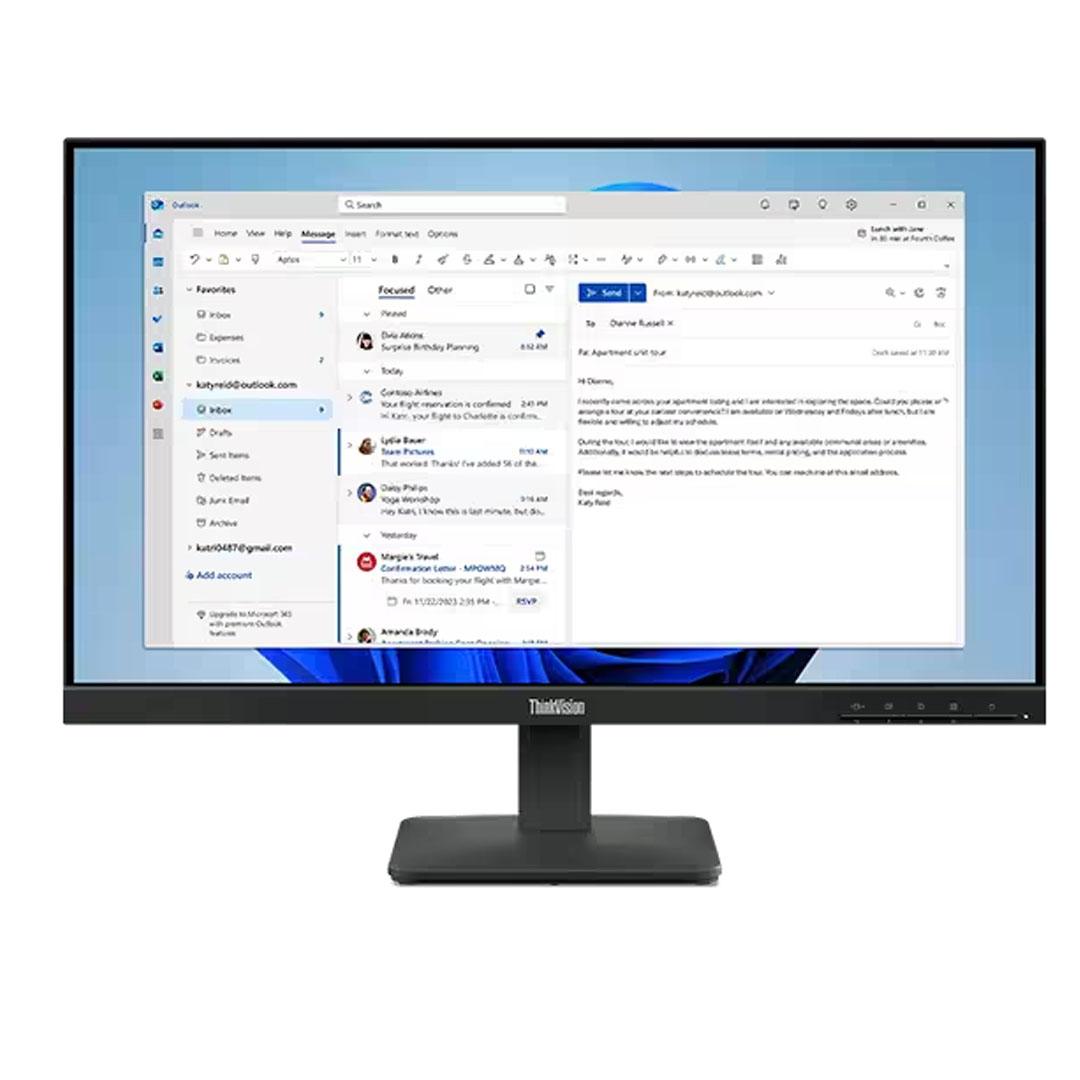 Lenovo ThinkCentre S24-4e 1920x1080p FHD Monitor - Raven Black - Image 5