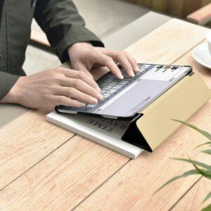 iPad Air 13 / iPad Pro 12.9 CARER Retro Tri-Fold Genuine Leather Flip Cover – Black