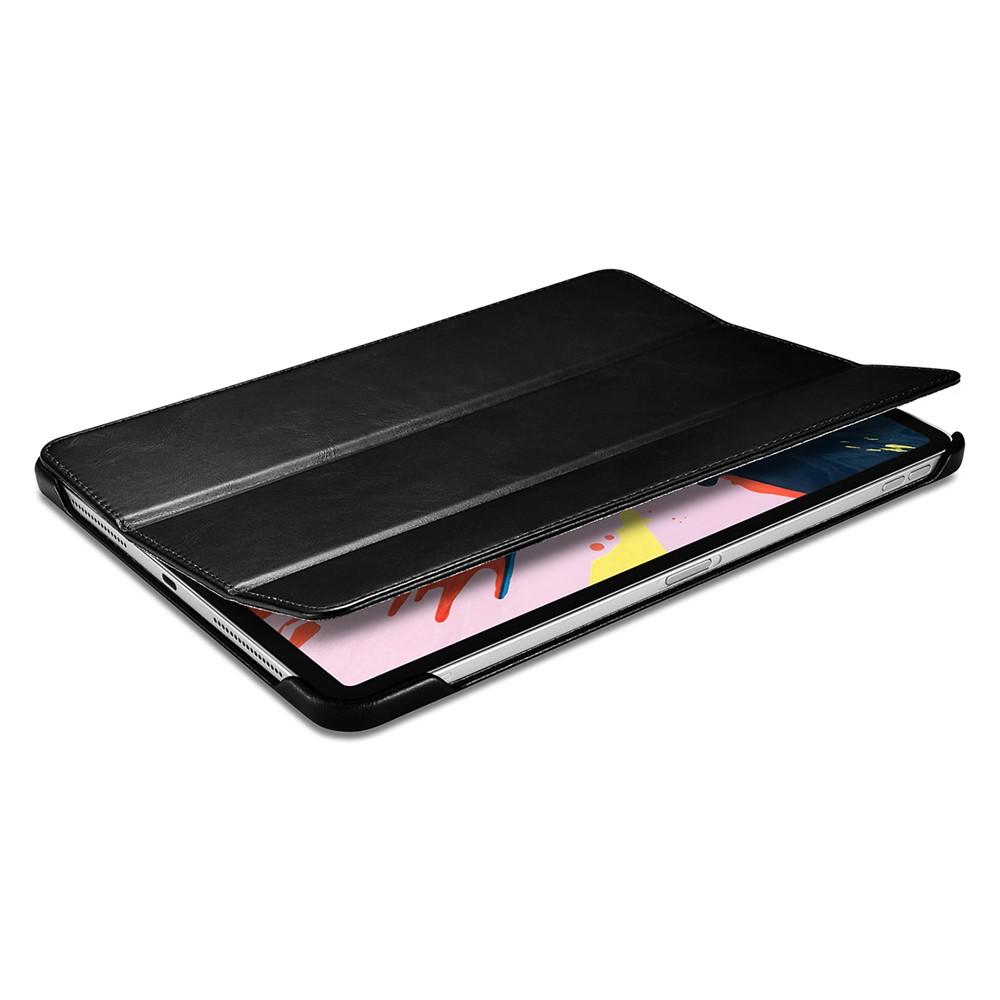 iPad Air 11 / Pro 11-inch ICARER Retro Tri-Fold Genuine Leather Smart Cover - Black - Image 16