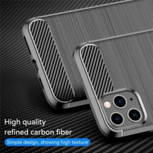 iPhone 11 Pro Max Carbon Fiber Texture Cover – Black