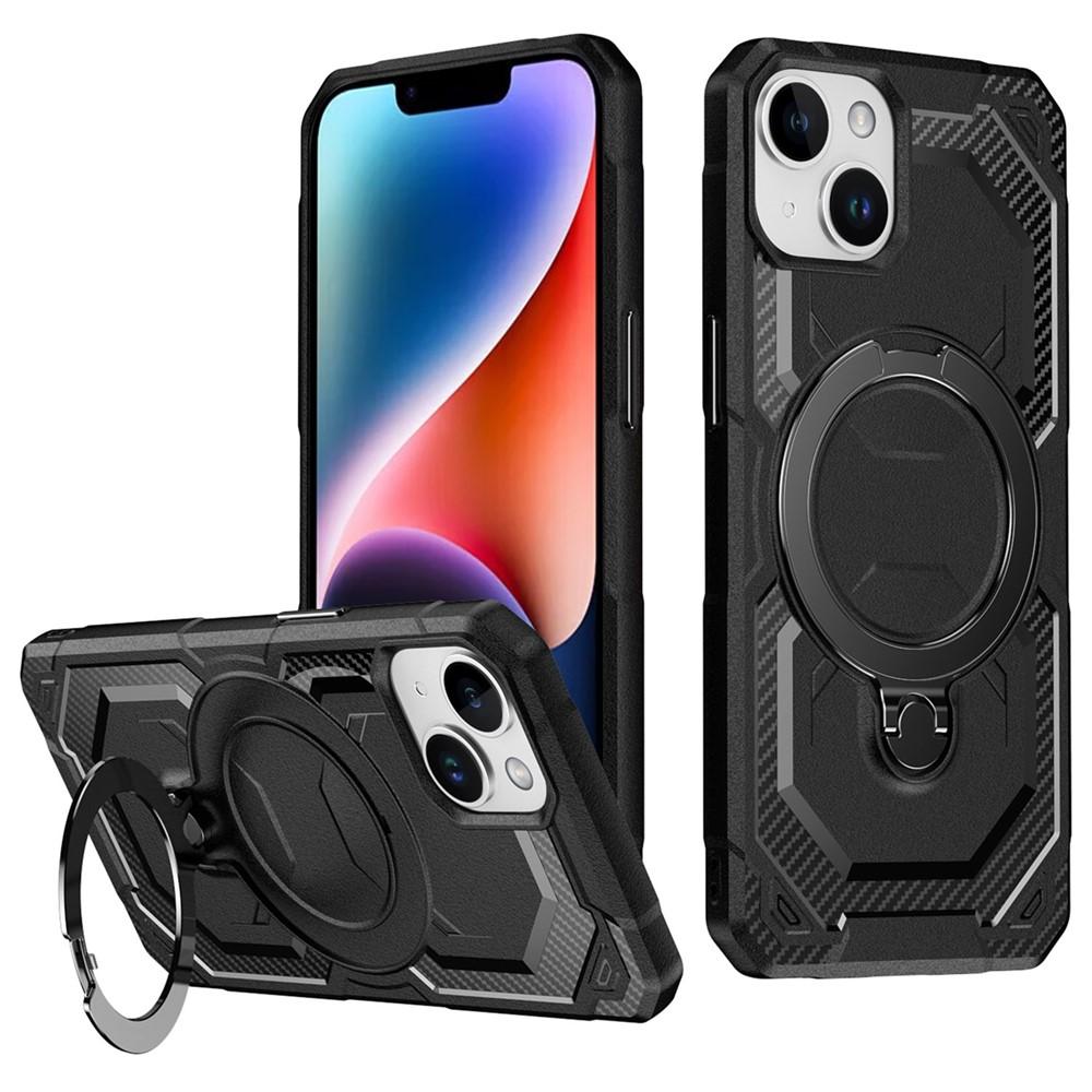 iPhone 14 / 13 MagSafe Kickstand TPU + PC Phone Cover - Black