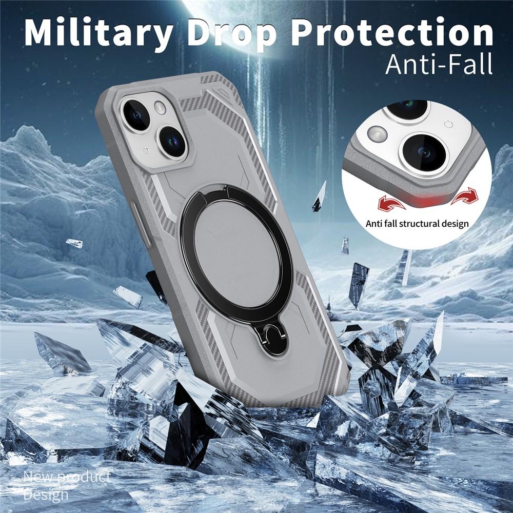 iPhone 14 / 13 MagSafe Kickstand TPU + PC Phone Cover - Gray - Image 3