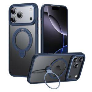 iPhone 17 Pro Max MagSafe Kickstand Matte Back Cover – Blue