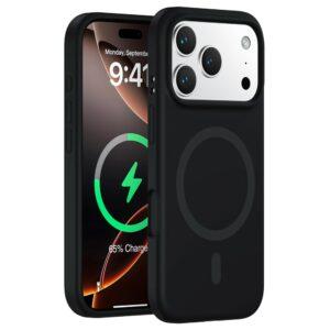 iPhone 17 Pro Max MagSafe PC + Liquid Silicone Cover – Black