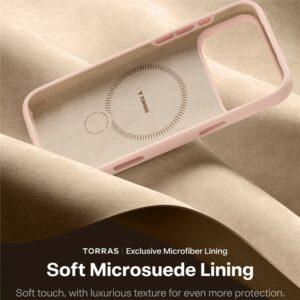 iPhone 17 Pro Max TORRAS Ostand Spin Silicone Series Magsafe Ring Kickstand Cover – Pink