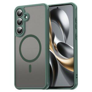 Samsung Galaxy S25 FE MagSafe Anti Drop PC + TPU Phone Cover – Green