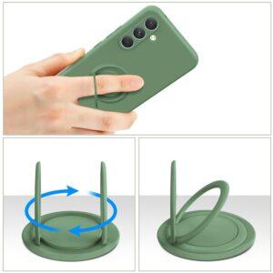 Samsung Galaxy A17 5G / 4G Silicone Ring Kickstand Cover with Strap – Green