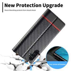 Samsung Galaxy A17 LC.IMEEKE Wallet Carbon Fiber Texture Flip Leather Cover – Horizontal Stripe