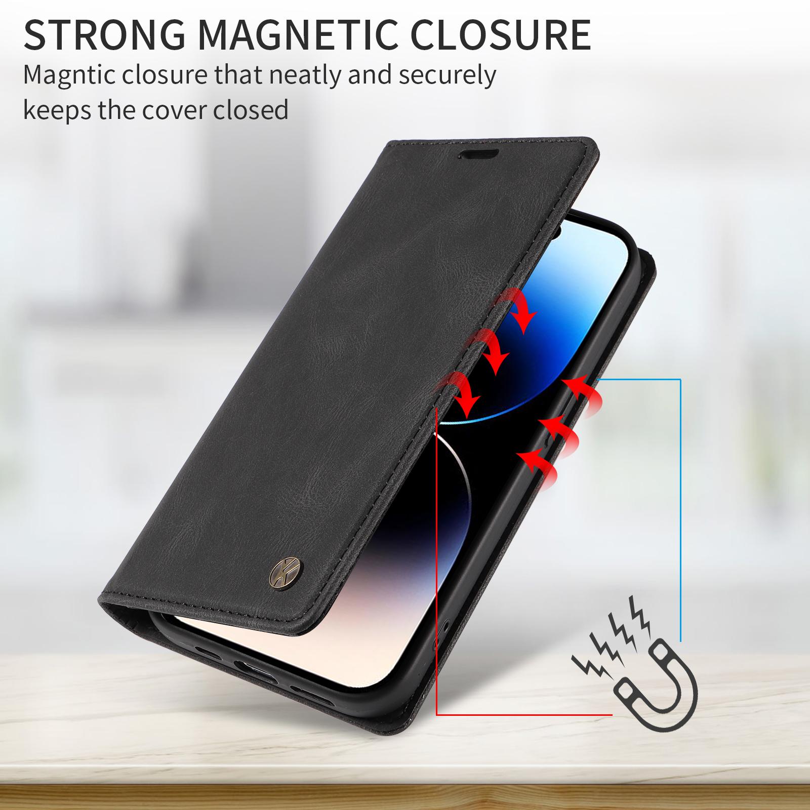 Redmi 15C 4G YIKATU YK-004 flip leather Skin-Touch Wallet Cover - Black - Image 3