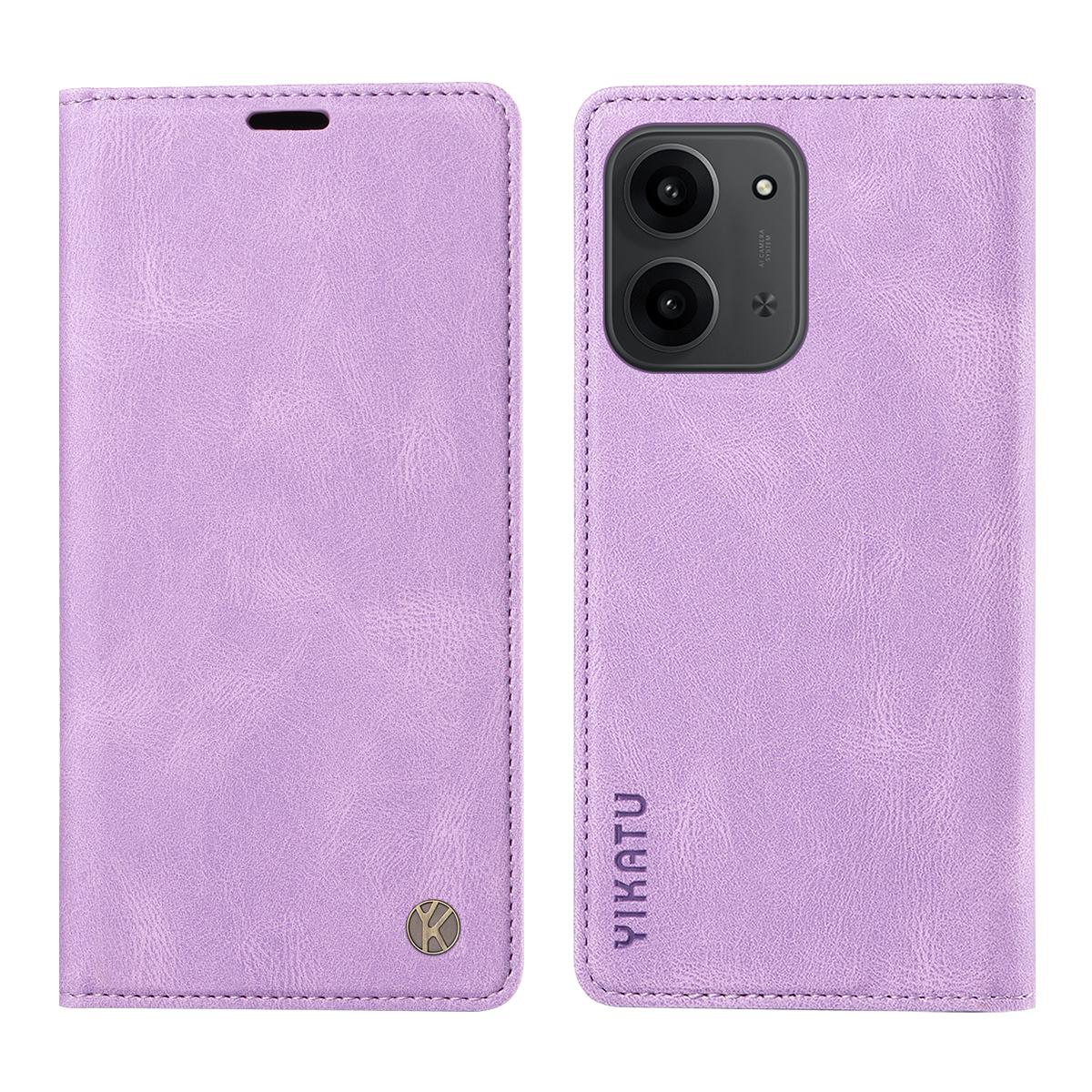 Redmi 15C 4G YIKATU YK-004 flip leather Skin-Touch Wallet Cover - Purple