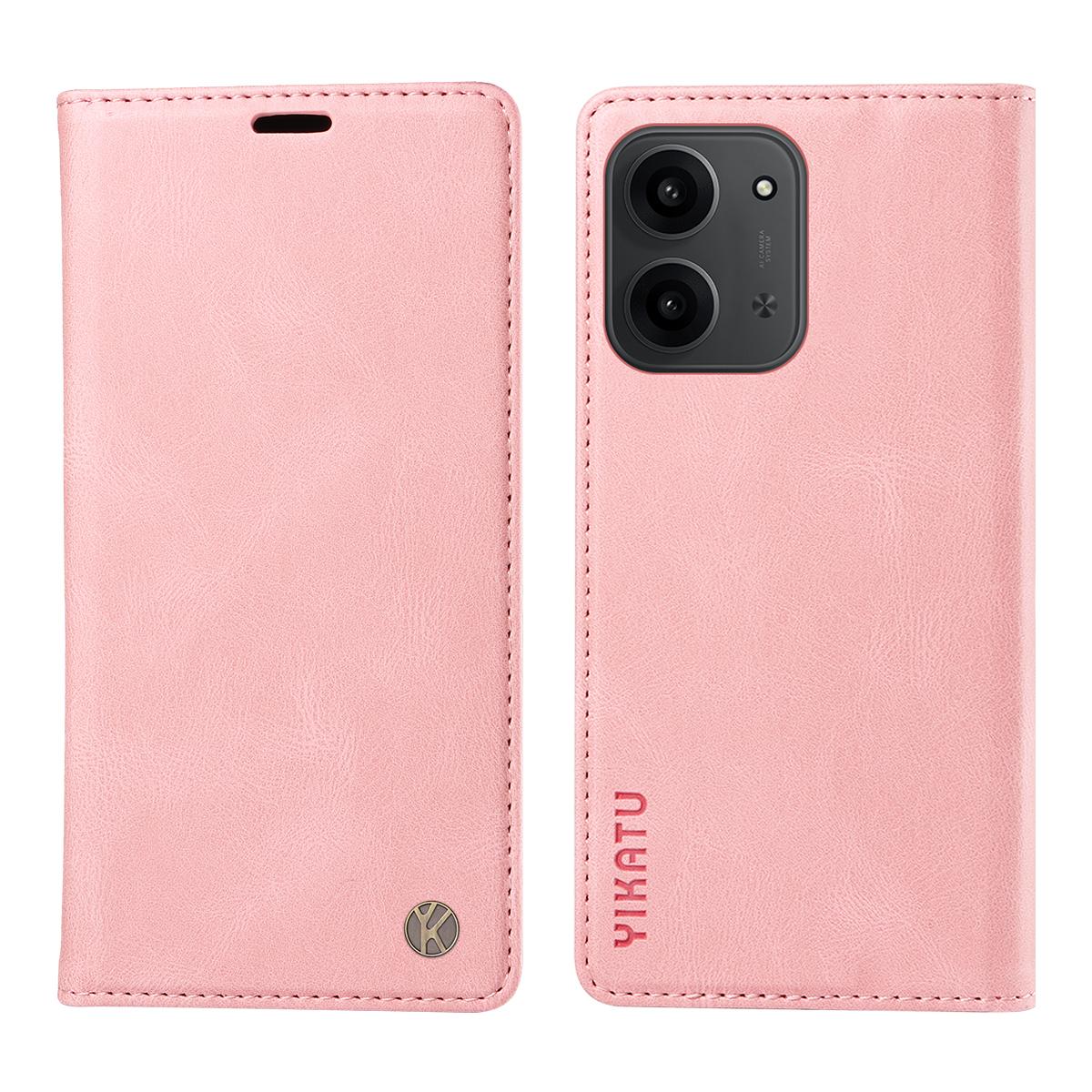 Redmi 15C 4G YIKATU YK-004 flip leather Skin-Touch Wallet Cover - Pink