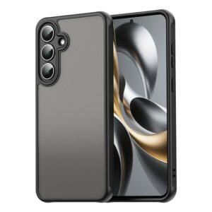 Samsung Galaxy S25 FE Drop Proof Frosted Translucent PC + TPU Cover – Black