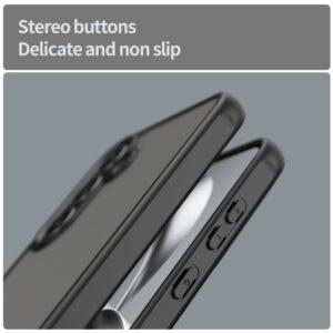 Samsung Galaxy S25 FE Drop Proof Frosted Translucent PC + TPU Cover – Black