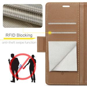Samsung Galaxy A17 CASEME 023 Series RFID Blocking Stand Cover – Brown