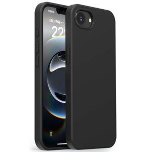iPhone 16e Ultra Thin Liquid Silicone + PC Cover – Black