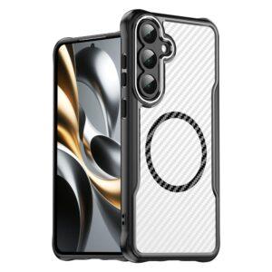 Samsung Galaxy S25 FE MagSafe Hybrid Clear Cover Carbon Fiber – Black