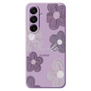 Samsung Galaxy A17 5G / 4G Purple Flower Pattern TPU Cover – Purple