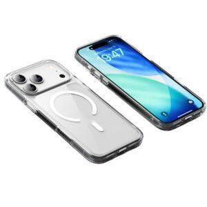 iPhone 17 Pro Max MagSafe TPU + PC Clear Phone Back Cover - Transparent