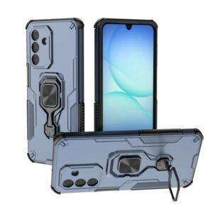 Samsung Galaxy A17 WANLONFENG Rugged Ring Kickstand with Tempered Glass - Blue