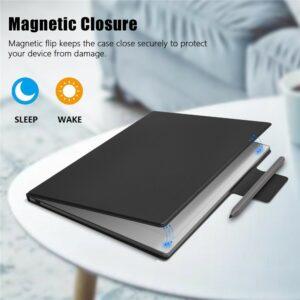ReMarkable Paper Pro PC+PU Leather Flip Cover with Pen Holder – Black