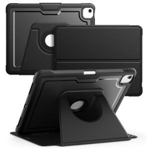 iPad Air 13 / iPad Pro 12.9 Tablet Detachable PC+TPU PU Leather Flip Cover - Black
