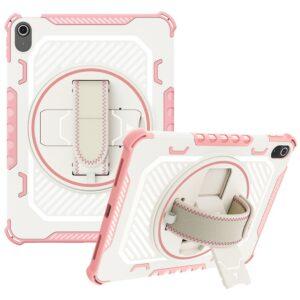 iPad Air 11 /PRO 11 Kickstand PC + TPU Shockproof Cover With Hand Strap - Pink