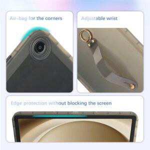 Samsung Galaxy Tab A9+ Shockproof TPU Tablet Cover with Wristband – Black