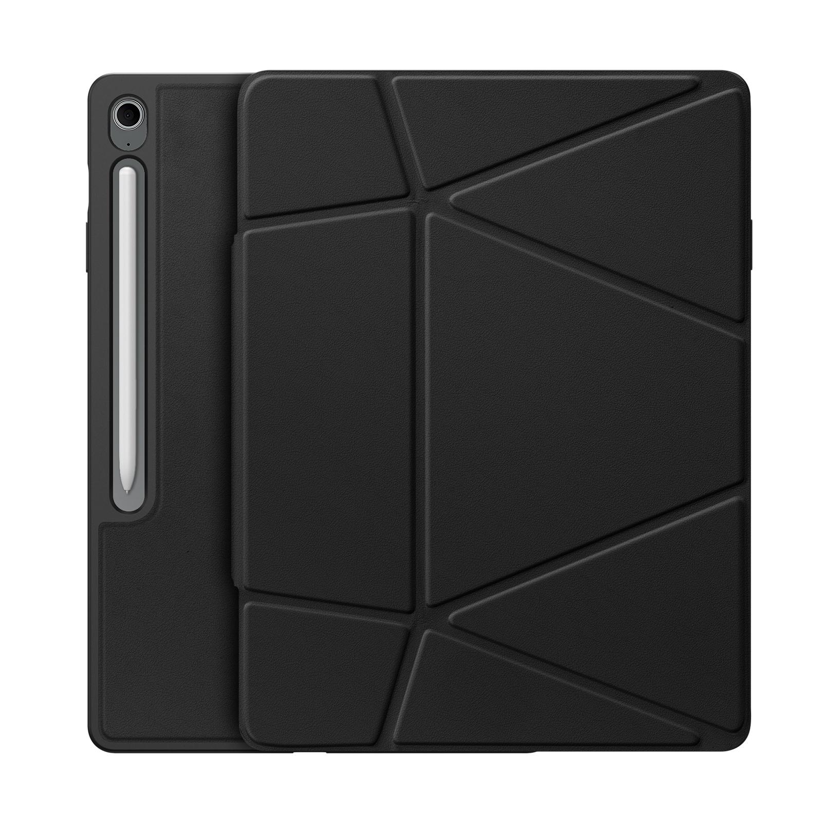 Samsung Galaxy Tab S10 FE+ DUX DUCIS Vers Series Multi-function Stand Leather Cover - Black