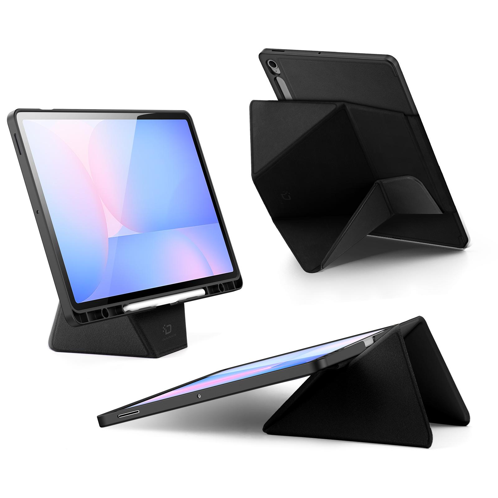 Samsung Galaxy Tab S10 FE+ DUX DUCIS Vers Series Multi-function Stand Leather Cover - Black - Image 5