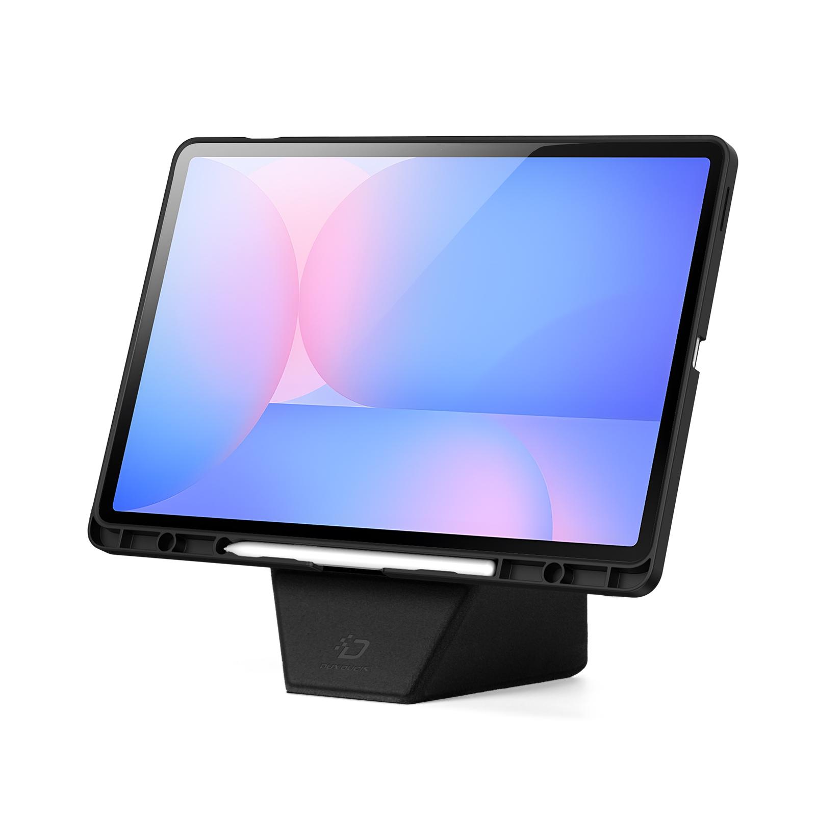 Samsung Galaxy Tab S10 FE+ DUX DUCIS Vers Series Multi-function Stand Leather Cover - Black - Image 6