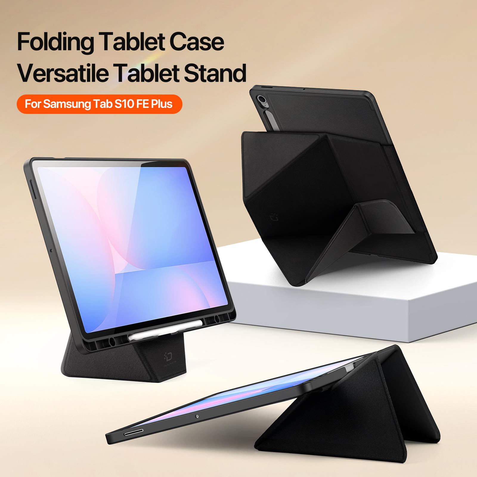 Samsung Galaxy Tab S10 FE+ DUX DUCIS Vers Series Multi-function Stand Leather Cover - Black - Image 7