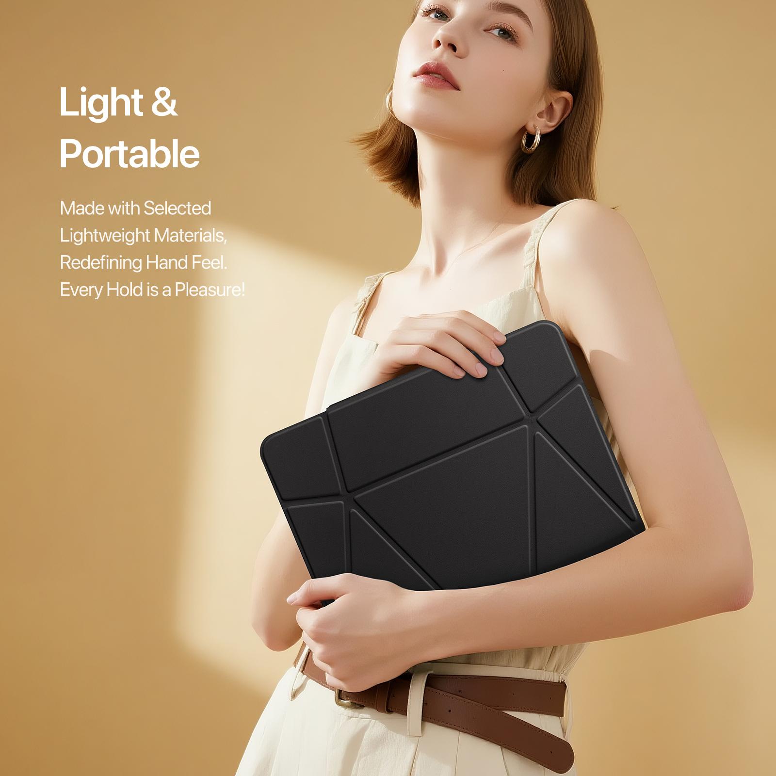 Samsung Galaxy Tab S10 FE+ DUX DUCIS Vers Series Multi-function Stand Leather Cover - Black - Image 10