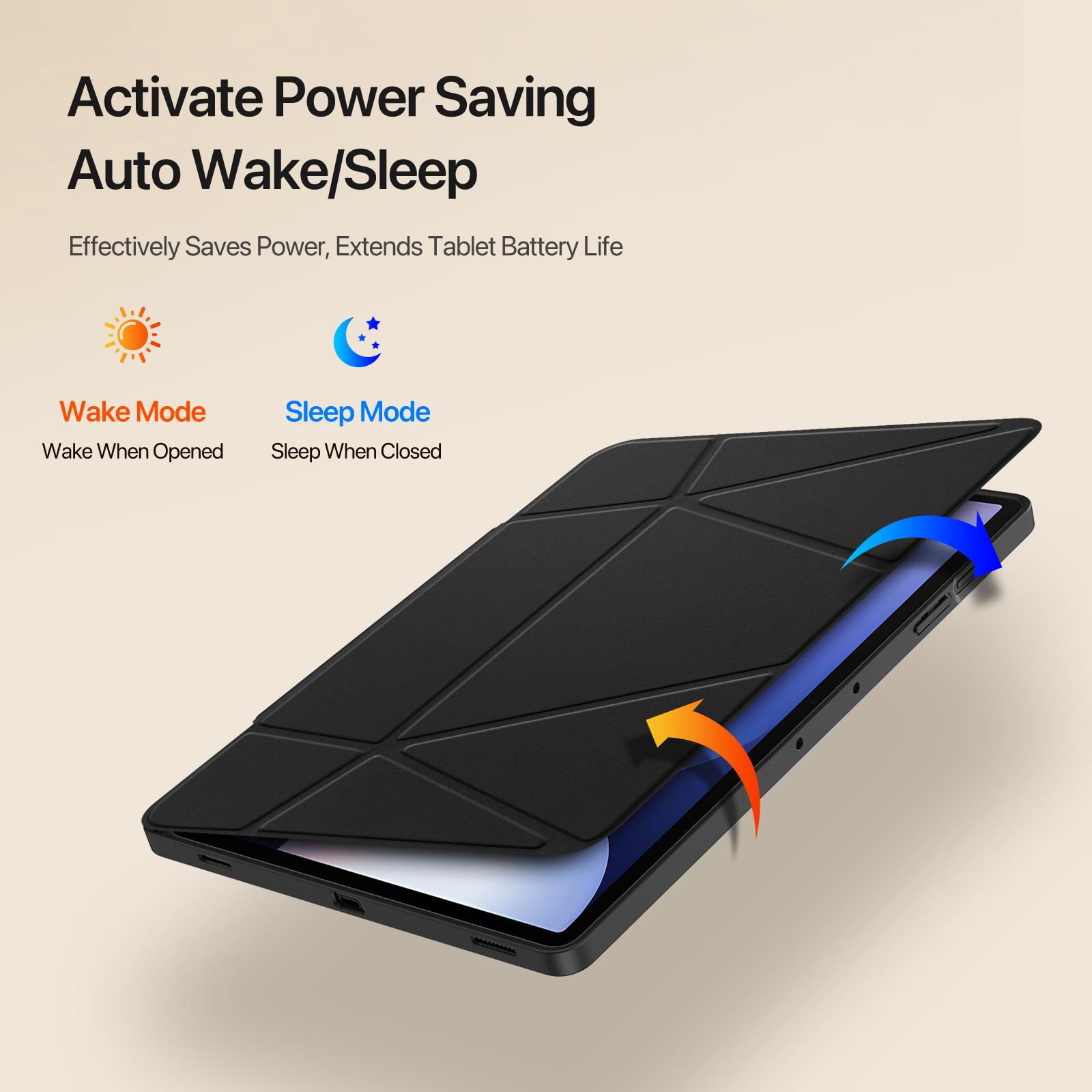 Samsung Galaxy Tab S9+ /S9 FE+ /S10+ DUX DUCIS Vers Series Stand Leather Cover - Black - Image 3