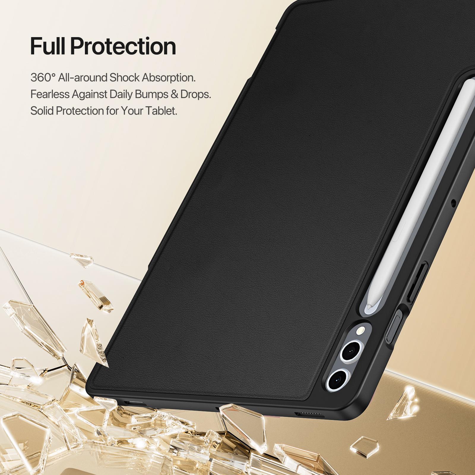 Samsung Galaxy Tab S9+ /S9 FE+ /S10+ DUX DUCIS Vers Series Stand Leather Cover - Black - Image 10