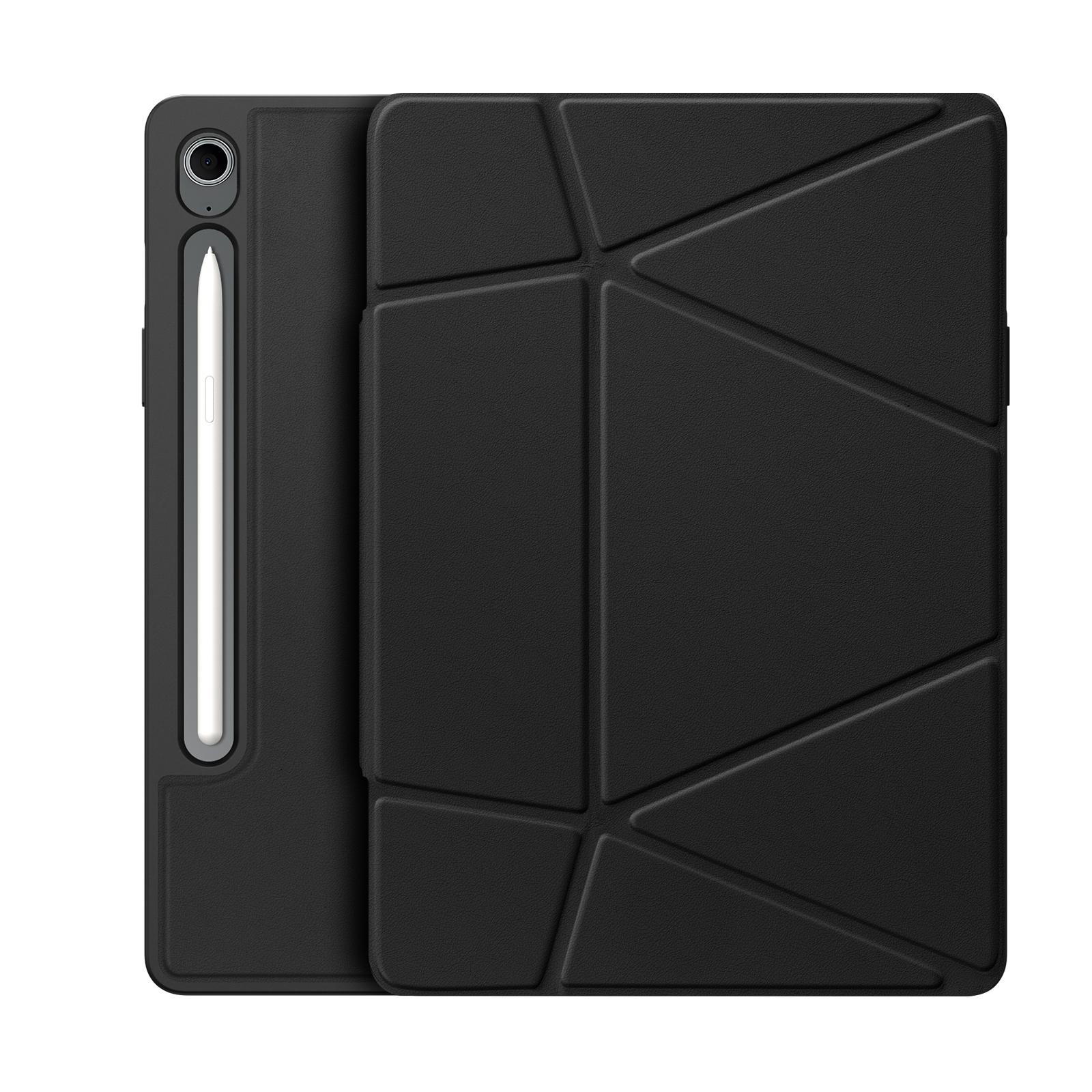 Samsung Galaxy Tab S10 FE/S9 FE/S9/S10 Lite DUX DUCIS Vers Series Stand Leather Cover - Black