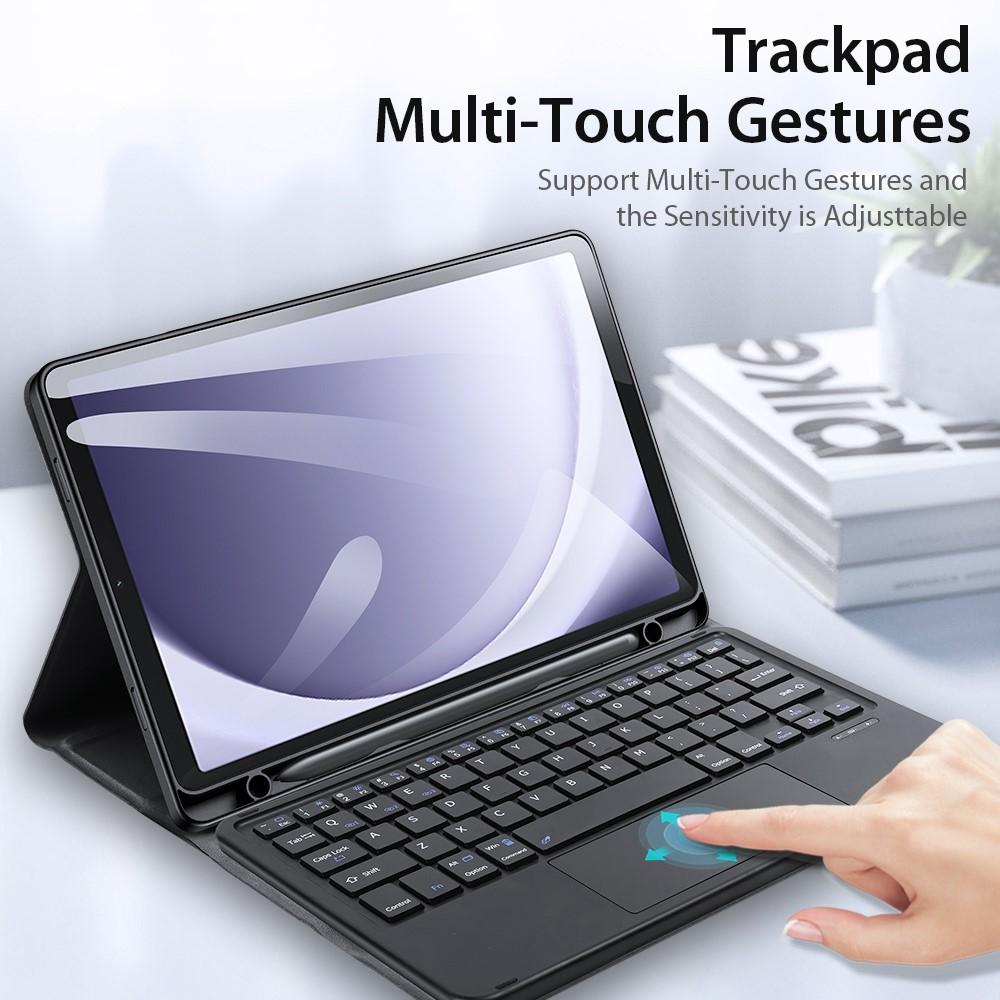 Samsung Galaxy Tab A9+ DUX DUCIS Leather Cover with Touchpad Keyboard - Black