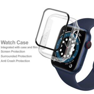 IMAK Apple Watch SE 40mm Anti-Scratch Watch Cover with HD Tempered Glass – Transparent