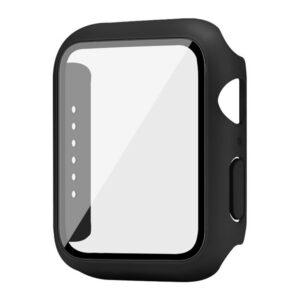 IMAK Apple Watch SE 40mm Anti-Scratch Watch Cover with HD Tempered Glass – Black