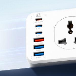 LDNIO SC10610C Extension Strip with 10 Outlet 3-PD 3-USB Charging Ports 2 Meters UK Plug