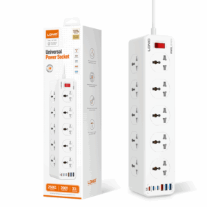 LDNIO SC10610C Extension Strip with 10 Outlet 3-PD 3-USB Charging Ports 2 Meters UK Plug