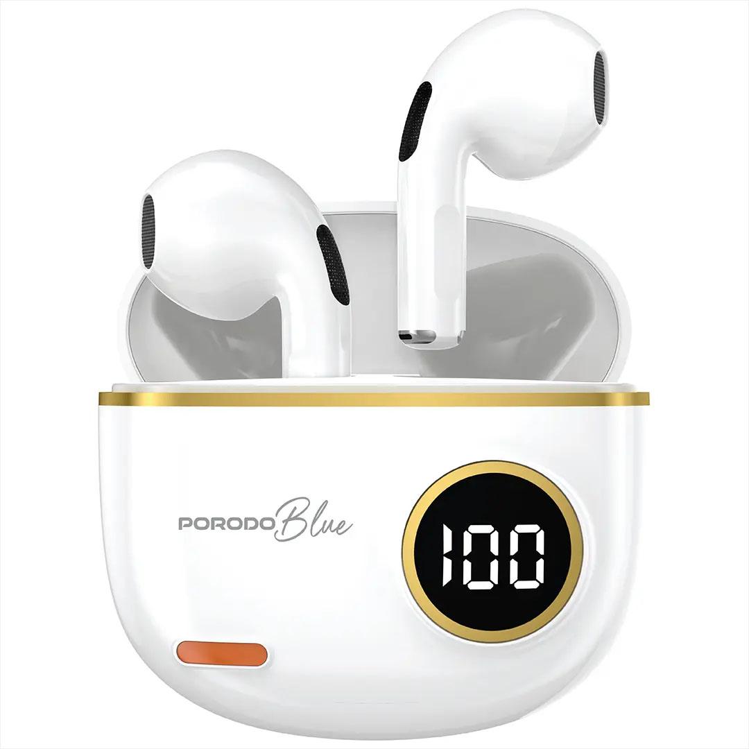 Porodo Pop Tune True Wireless Earbuds - White
