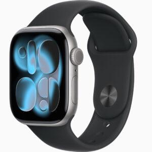 Apple Watch Series 11 42mm Space Gray Al Black Sport Band S/M GPS MEQW4ZP/A