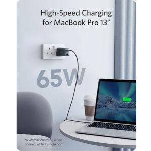 Anker PowerPort III 3-Port 65W GaN Charger – Black