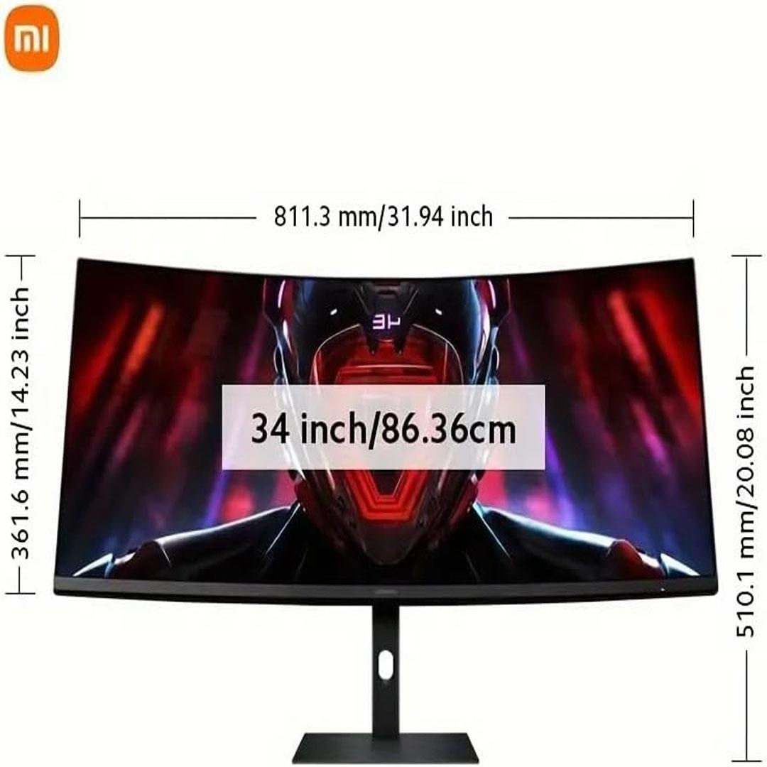 Xiaomi Gaming Monitor G34WQI 34" Curved 3440 x 1440p 180Hz 1MS response time - Black - Image 2