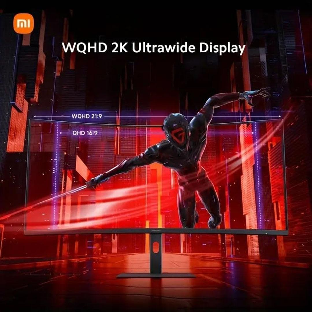 Xiaomi Gaming Monitor G34WQI 34" Curved 3440 x 1440p 180Hz 1MS response time - Black - Image 3