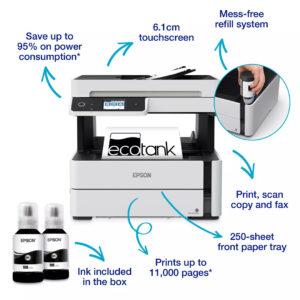 Epson EcoTank M3170 Monochrome WiFi Multifunctional A4 Printer – White