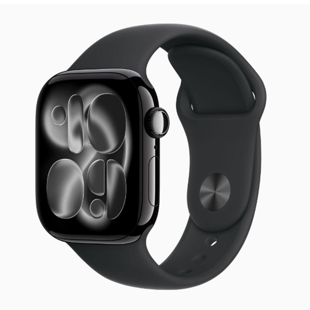 Apple Watch Series 11 42mm Jet Black Al Black Sport Band M/L GPS MEQU4AF/A