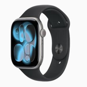 Apple Watch Series 11 46mm Space Gray Al Black Sport Band S/M GPS MEV04AF/A
