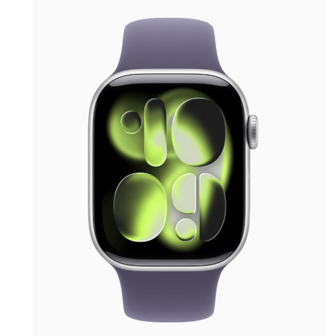 Apple Watch Series 11 42mm Silver AI Pur Fog Sport Band S/M GPS MEU64AF/A - Image 2